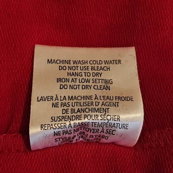 ROOTS Red Athleisure Long Sleeve Pullover Drawstring Hoody with Pockets Size XL - Picture 8 of 8